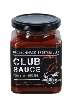 Urgeschmack Club Sauce im Glas, fruchtig-würzig.