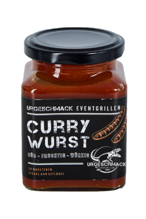 Currywurst-Sauce im Glas, süß und würzig, Urgeschmack.