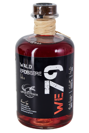 Wald-Erdbeere Likör Flasche, Urgeschmack Eventbrillen